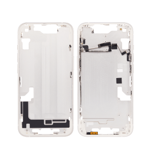 Starlight iPhone 14 A2649 mid-frame housing.