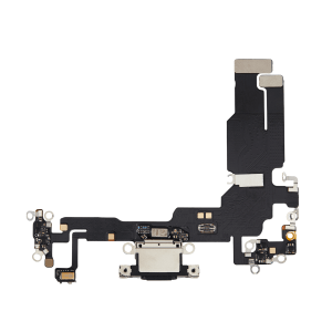 Charging Port Flex Cable for iPhone 15 (Aftermarket Plus) (Black)