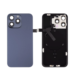 Aftermarket Blue Titanium Back Glass for iPhone 15 Pro Max