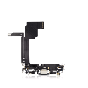 Premium Aftermarket Black Titanium Charging Port for iPhone 15 Pro Max