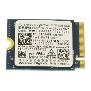 New R1DG8 Western Digital SN530 512GB NVMe PCIE SSD Hard Drive M.2 2230 Card Replacement For Dell Latitude 5310 13"