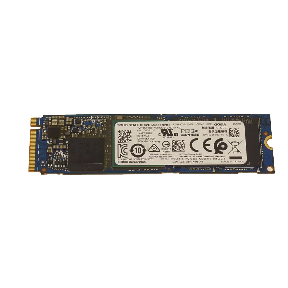 New KYTC9 KIOXIA 256GB NVMe PCIE SSD Hard Drive M.2 2280 Card Replacement For Dell Latitude 5310 13"