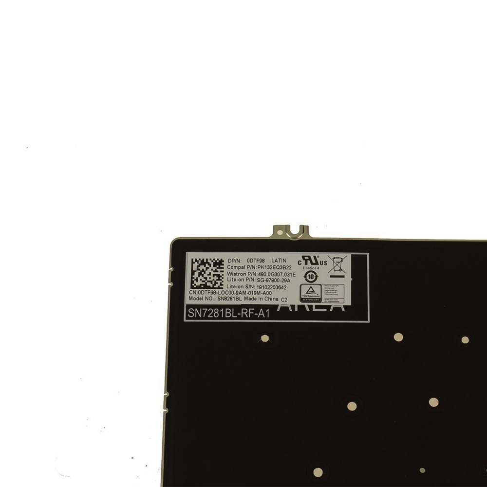 DTF98 Spanish Laptop Keyboard with Backlight For Dell Latitude 5310 5300 7300