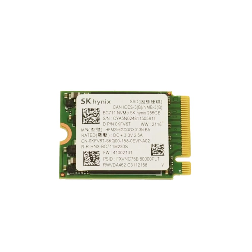 New KFV6T SK Hynix BC711 256GB NVMe PCIE SSD Hard Drive M.2 2230 Card Replacement For Dell Latitude 5310 13"