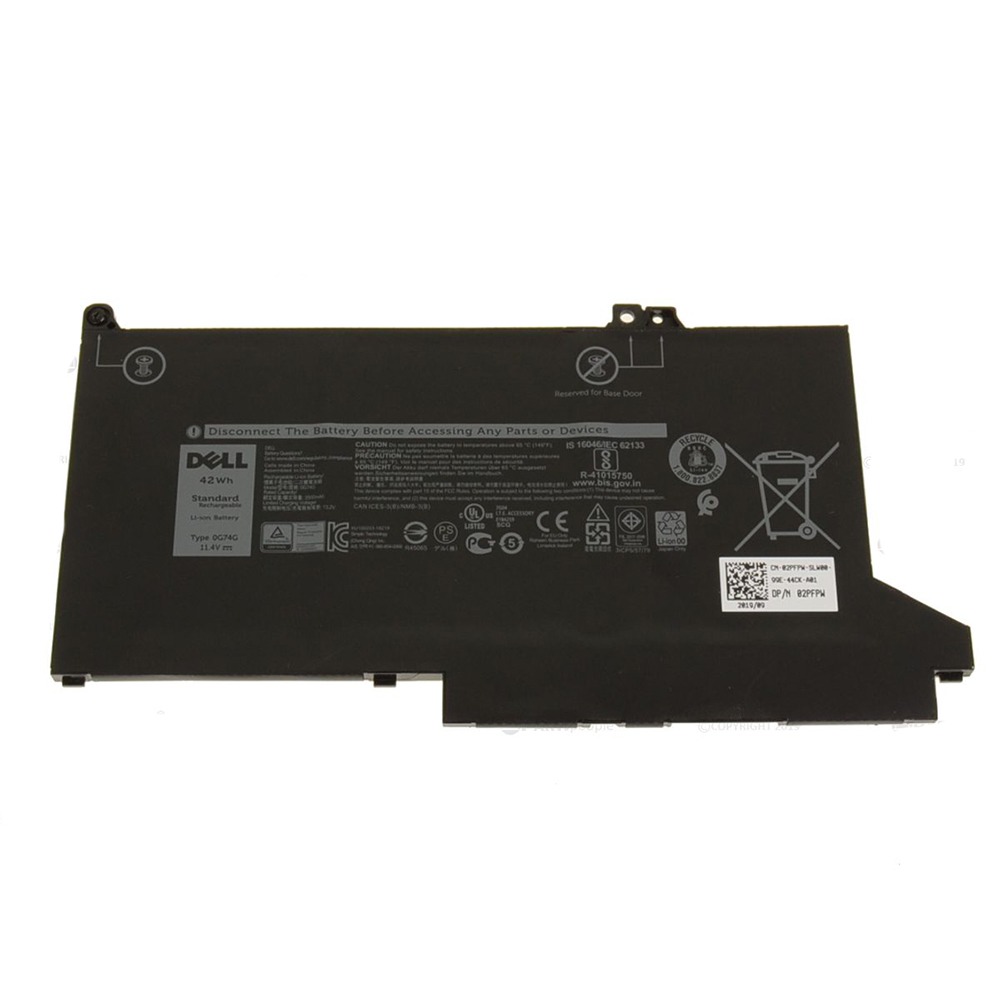 New Original 0G74G 3-Cell 42Wh Battery Replacement For Dell Latitude 5310 5300 7300 7400 13"