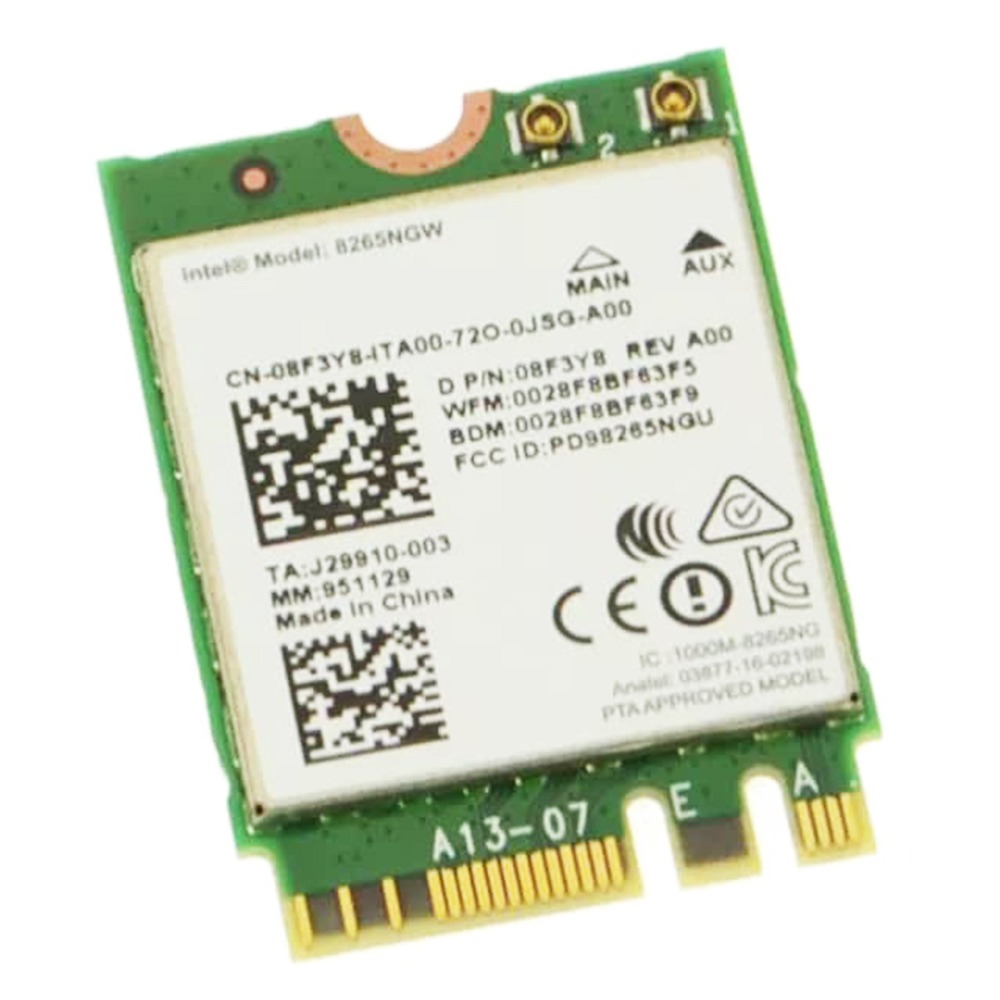 New 8F3Y8 Intel Wireless-AC 8265 Dual Band WLAN WiFi 802.11 M.2 Card Replacement For Dell Latitude 5400 14"