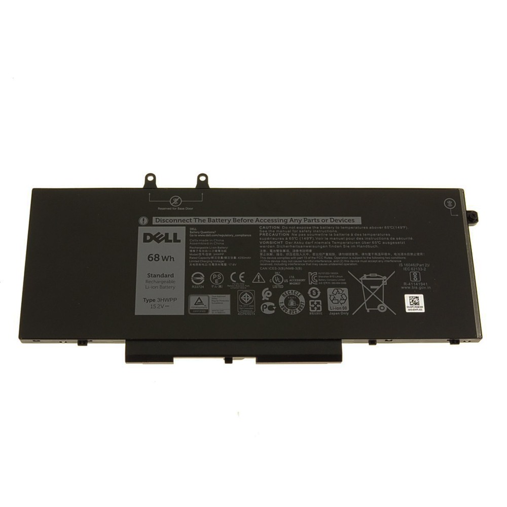 New 3HWPP 4-Cell 68Wh Laptop Battery Replacement For Dell Latitude 5400 Chromebook Precision 3541 14"
