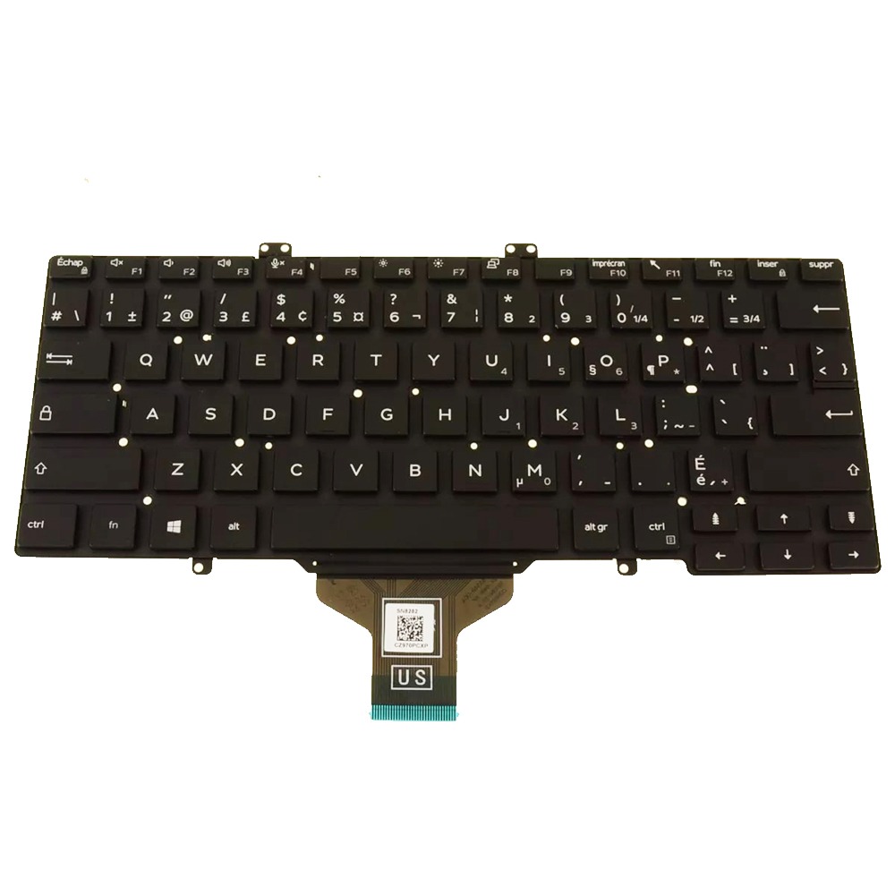H3FN9 French-Canadian Keyboard - Single Point For Dell Latitude 5400 7400 5401 5410
