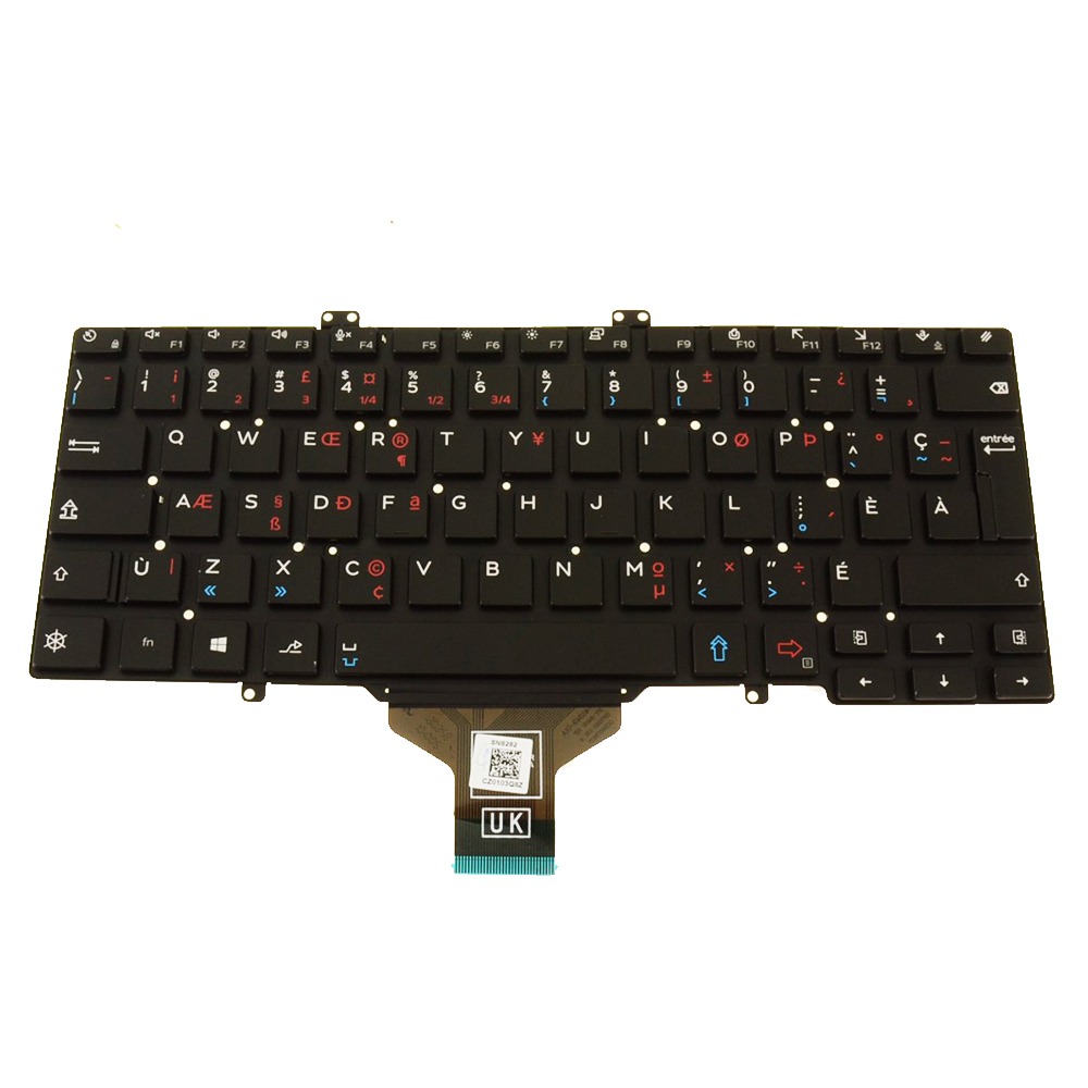 New JPJ02 French Canadian PQ Keyboard - Single Point Replacement For Dell Latitude 5400 7400 5401 5410 14"