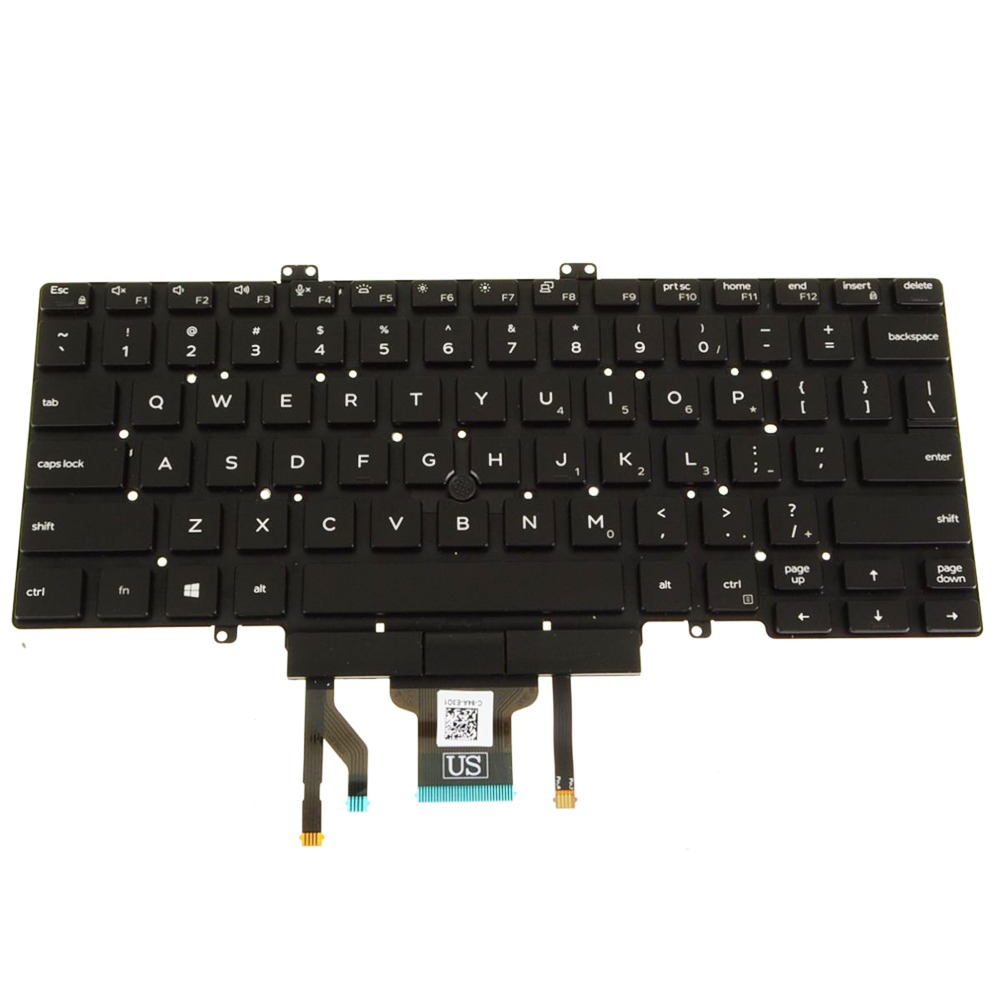 3J9FC Backlit Laptop Keyboard - Dual Point For Dell Latitude 5400