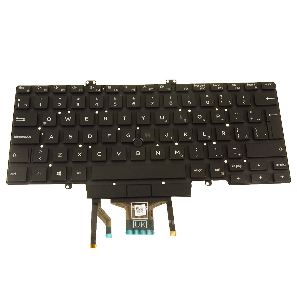 9GG3W Spanish Backlit Laptop Keyboard - Dual Point For Dell Latitude 5400