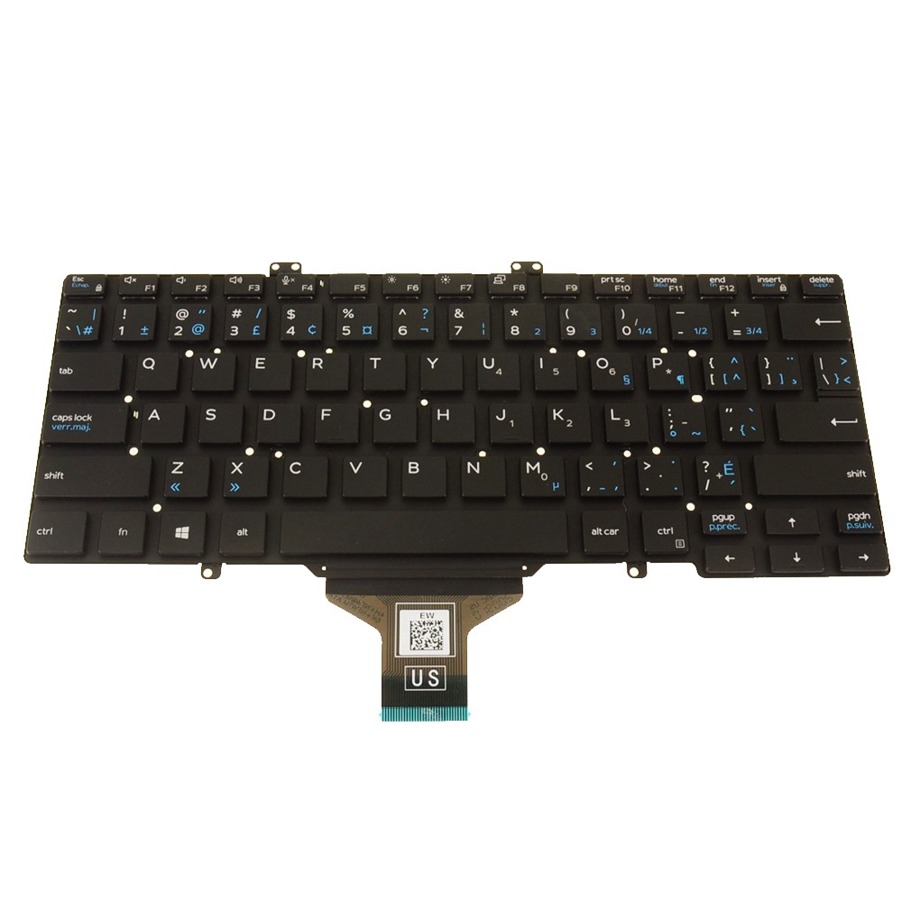 G1K0X French-English Keyboard - Single Point For Dell Latitude 5400 7400 5401 5410
