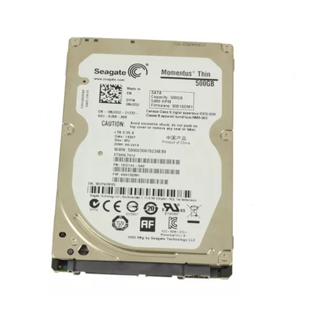 NJG52 Seagate Momentus Thin 500GB SATA 6Gb/s 2.5" 5400RPM HDD For Dell Latitude 5404 Rugged