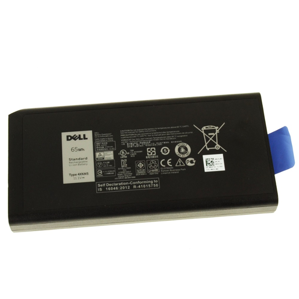 4XKN5 6-cell 65Wh replacement battery for Dell Latitude 5404 and 7404 Rugged laptops