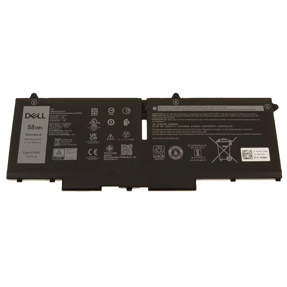 07KRV 58Wh 4-cell Laptop Battery For Dell Latitude 5430 5530 7430 7330 7530 5330