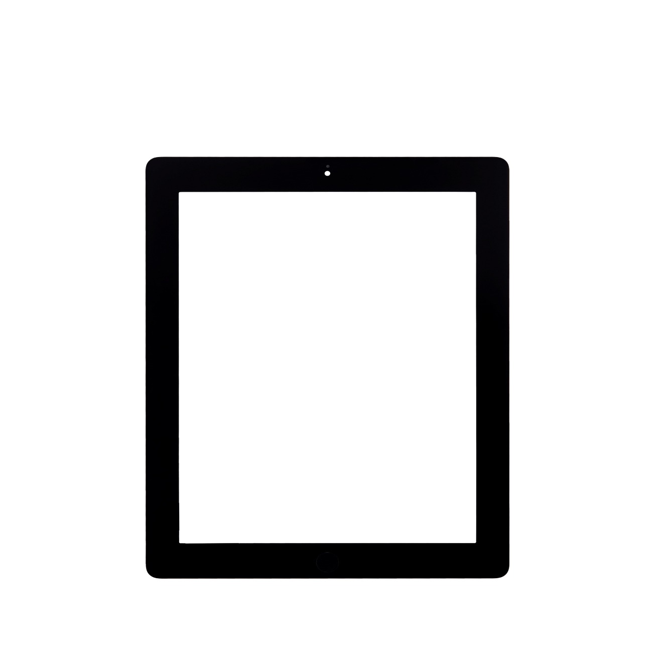 Black Digitizer for iPad 2 A1395 2011 (Home Button Pre-Installed) - Aftermarket Plus