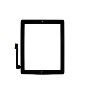 Black Digitizer for iPad 3 A1416 2012 (Home Button Pre-Installed Compatible For iPad 4) - Aftermarket Plus