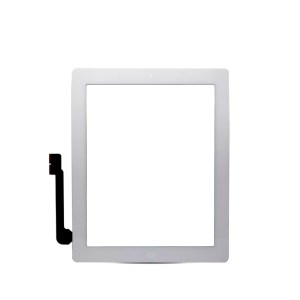 White Digitizer for iPad 3 A1416 2012 (Home Button Pre-Installed) - Aftermarket Plus