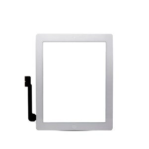 White Digitizer for iPad 3 A1416 2012 (Home Button Pre-Installed Compatible For iPad 4) - Aftermarket Plus