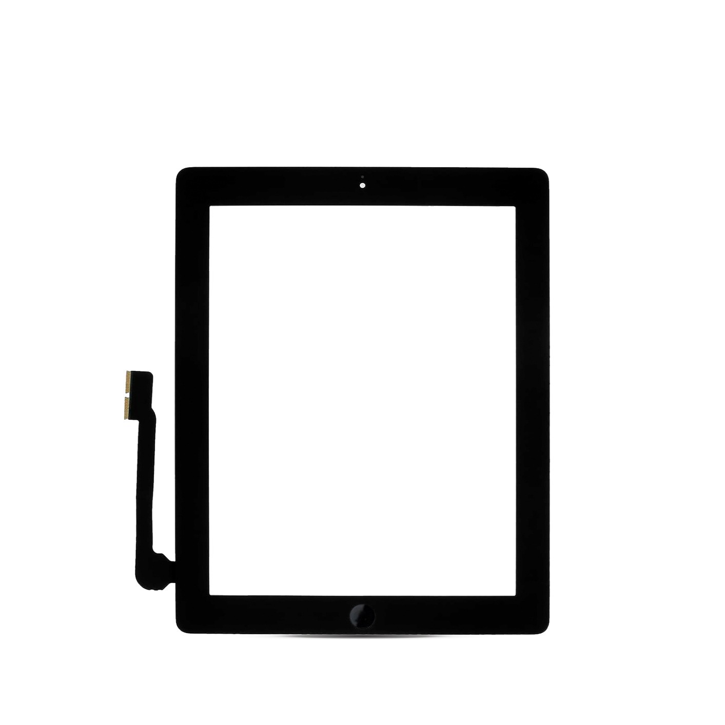 Black Digitizer for iPad 4 A1458 2012 (Home Button Pre-Installed Compatible For iPad 4) - Aftermarket Plus