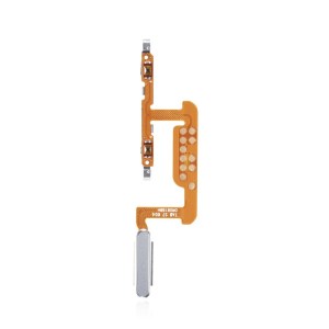 Power and Fingerprint Reader with Flex Cable for Samsung Galaxy Tab S7 SM-T870 2020 Mystic Silver