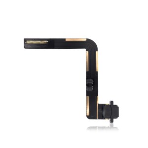 Premium Charging Port Flex Cable for iPad Air 1 A1475 2013 (Soldering Required) (Black)