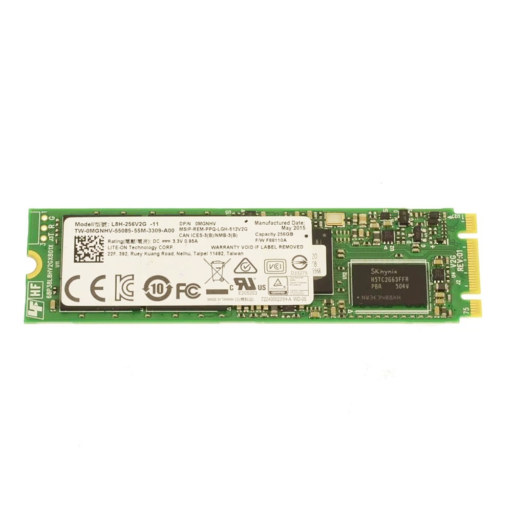 MGNHV Lite On 256GB SATA SSD Hard Drive M.2 2280 Card Replacement For Dell Latitude 5414 Rugged 14"