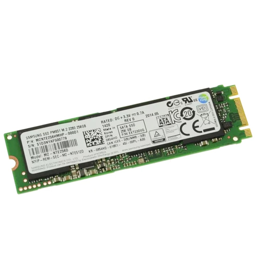 854HD 256gb SSD Hard Drive Samsung M.2 2280 Card For Dell Latitude 5414 Rugged XPS 1820 9343