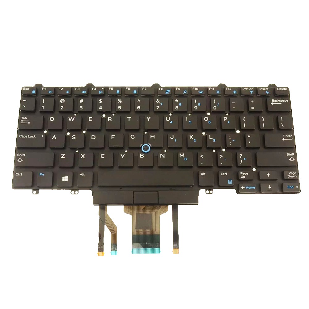 4DXYW Backlit Laptop Keyboard Dual Point For Dell Latitude E7450 E5450 5480 7480