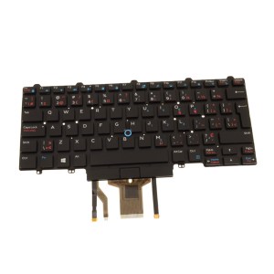 New D18TV French English Backlit Keyboard - Dual Point Replacement For Dell Latitude 5480 E7450 E5450 14"
