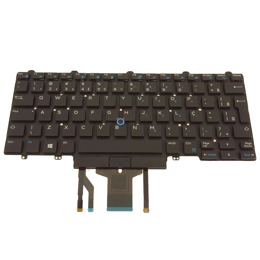 8NC1K Brazil Backlit Keyboard Dual Point For Dell Latitude 5490 7490 5495