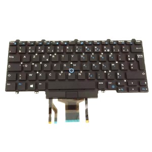 French-English aftermarket backlit keyboard replacement for Dell Latitude 5490, 7490, 5495