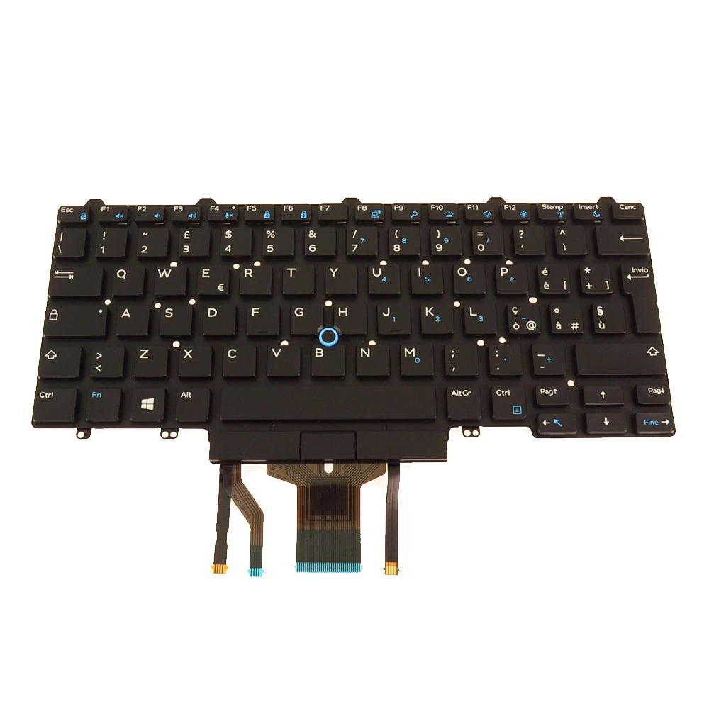 GM2HJ Italian Backlit Keyboard Dual Point For Dell Latitude 5490 7490 5495