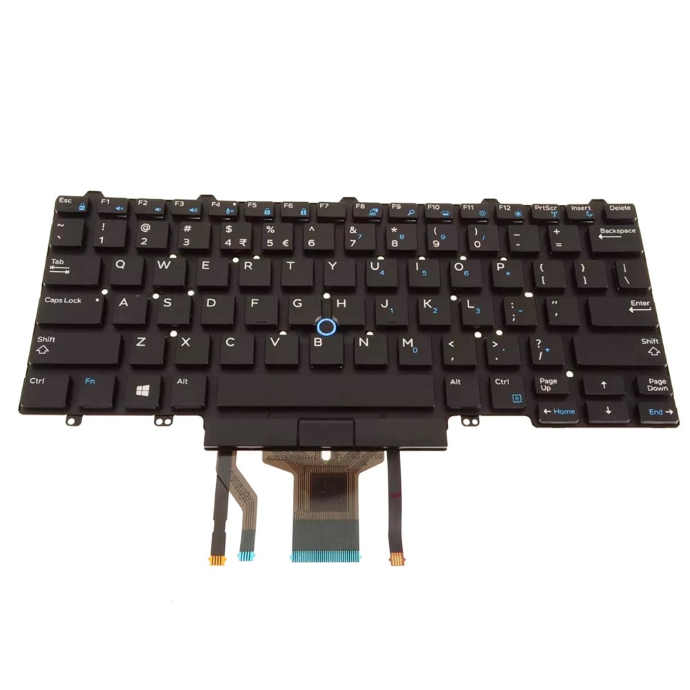 New 4VMV0 US INTL Backlit Keyboard Dual Point Replacement For Dell Latitude 5490 7490 5495 14"