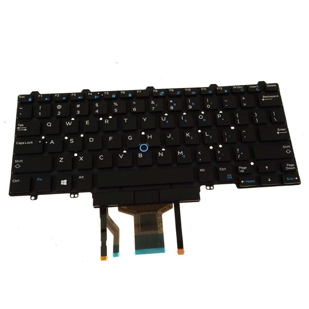 6NK3R Backlit Laptop Keyboard Dual Point For Dell Latitude 5490 7490