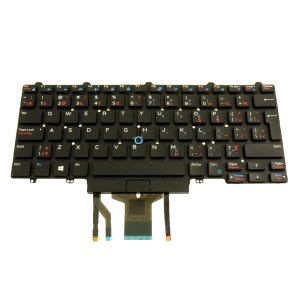 WK5P4 French English Backlit Keyboard Dual Point For Dell 5490 7490 5495