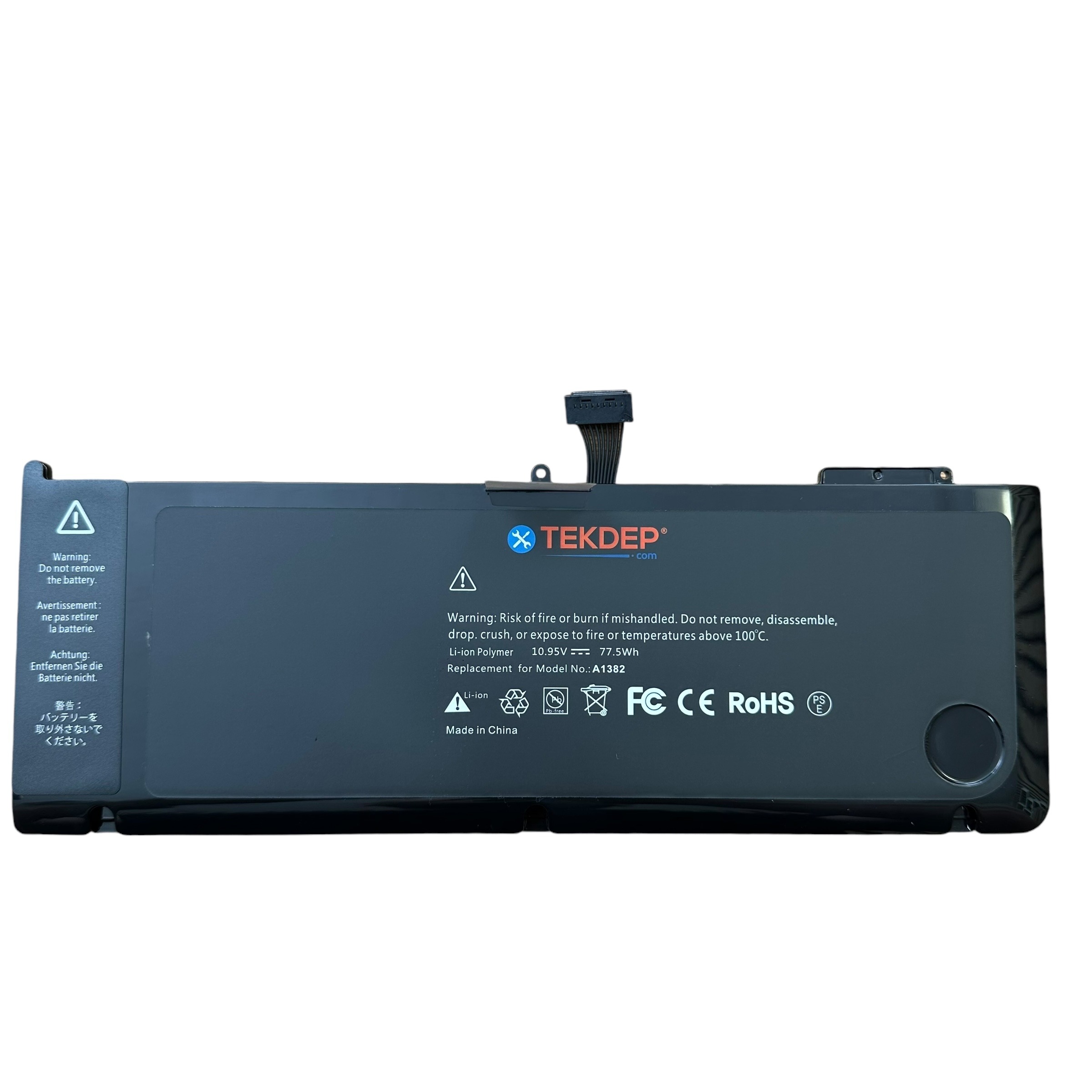 a-front-view-of-the-a1382-replacement-battery-for-the-apple-macbook-pro-15-inch-unibody-a1286-shown-on-a-white-background