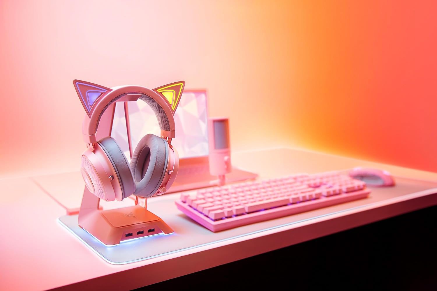 Razer Kraken Kitty Edition Gaming Headset (Quartz Pink) -