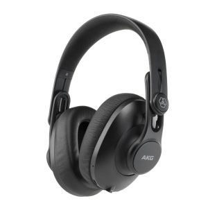 AKG Pro Audio K361BT over-ear wireless/wired studio headphones in black with a foldable design and built-in microphone.