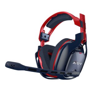 ASTRO Gaming A40 TR X-Edition Wired Headset in black/red design, featuring premium audio and cross-platform compatibility.
