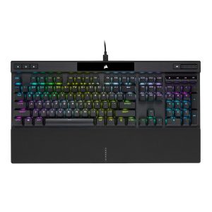 Corsair K70 RGB PRO Mechanical Gaming Keyboard with CHERRY MX Speed switches and RGB lighting.
