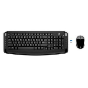HP Wireless Elite Keyboard V2 with palm rest and wireless mouse.