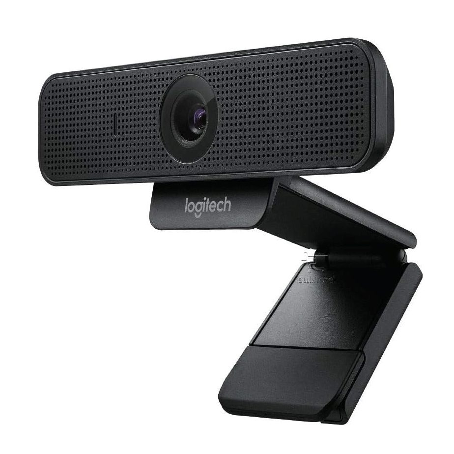 Logitech C925e Webcam with HD video, dual mics, light correction, and privacy shade for seamless video conferencing and recording.