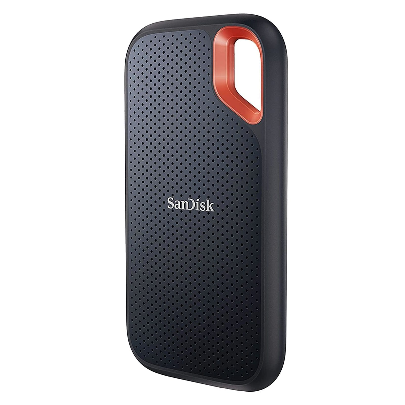 SanDisk 2TB Extreme Portable SSD with NVMe technology and AES encryption.