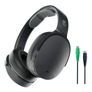 Skullcandy Hesh ANC Over-Ear Noise Cancelling Wireless Headphones in True Black with Tile Tracking and 22-Hour Battery Life.