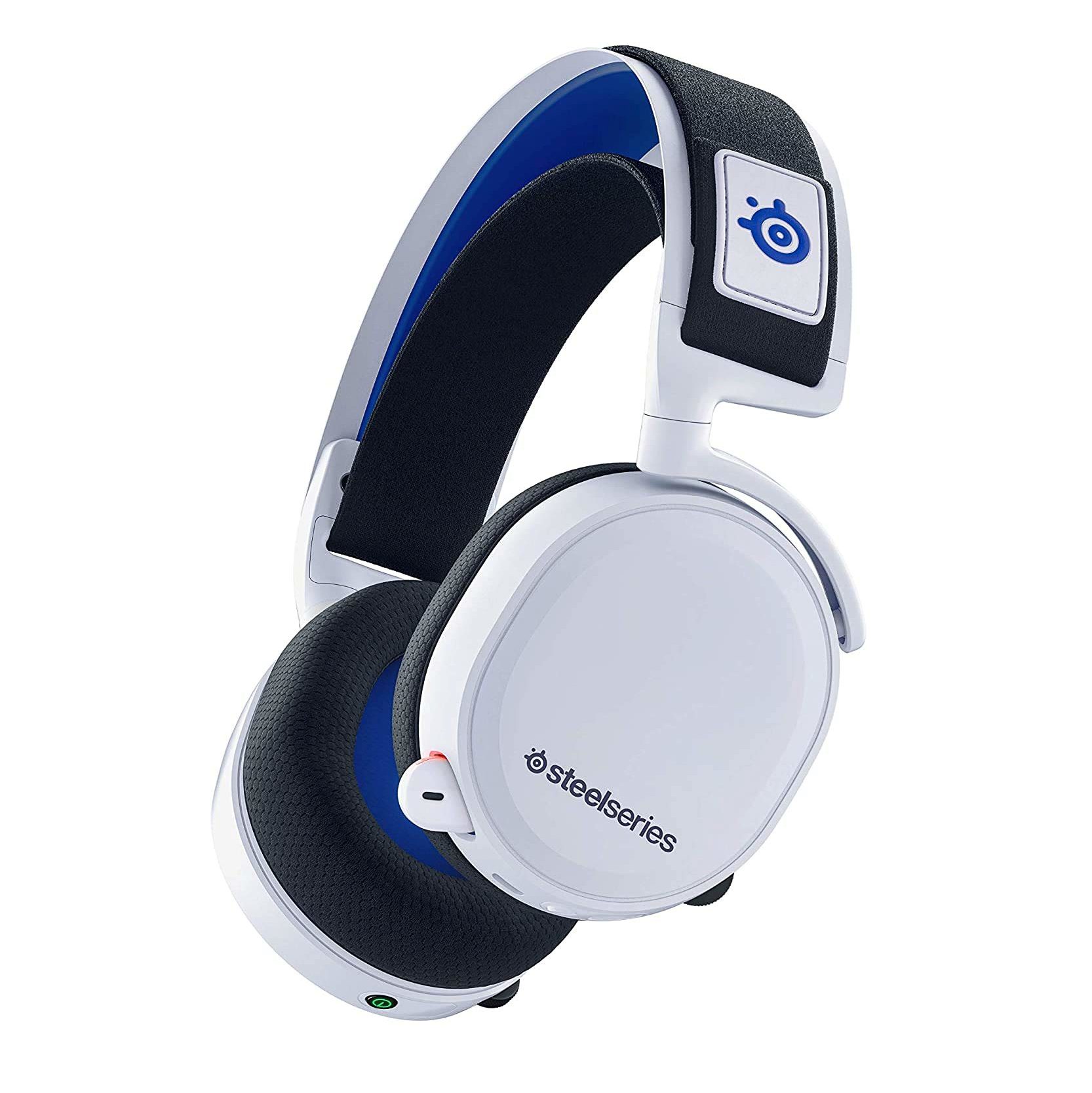 SteelSeries Arctis 7P Wireless Gaming Headset in White with ClearCast Microphone