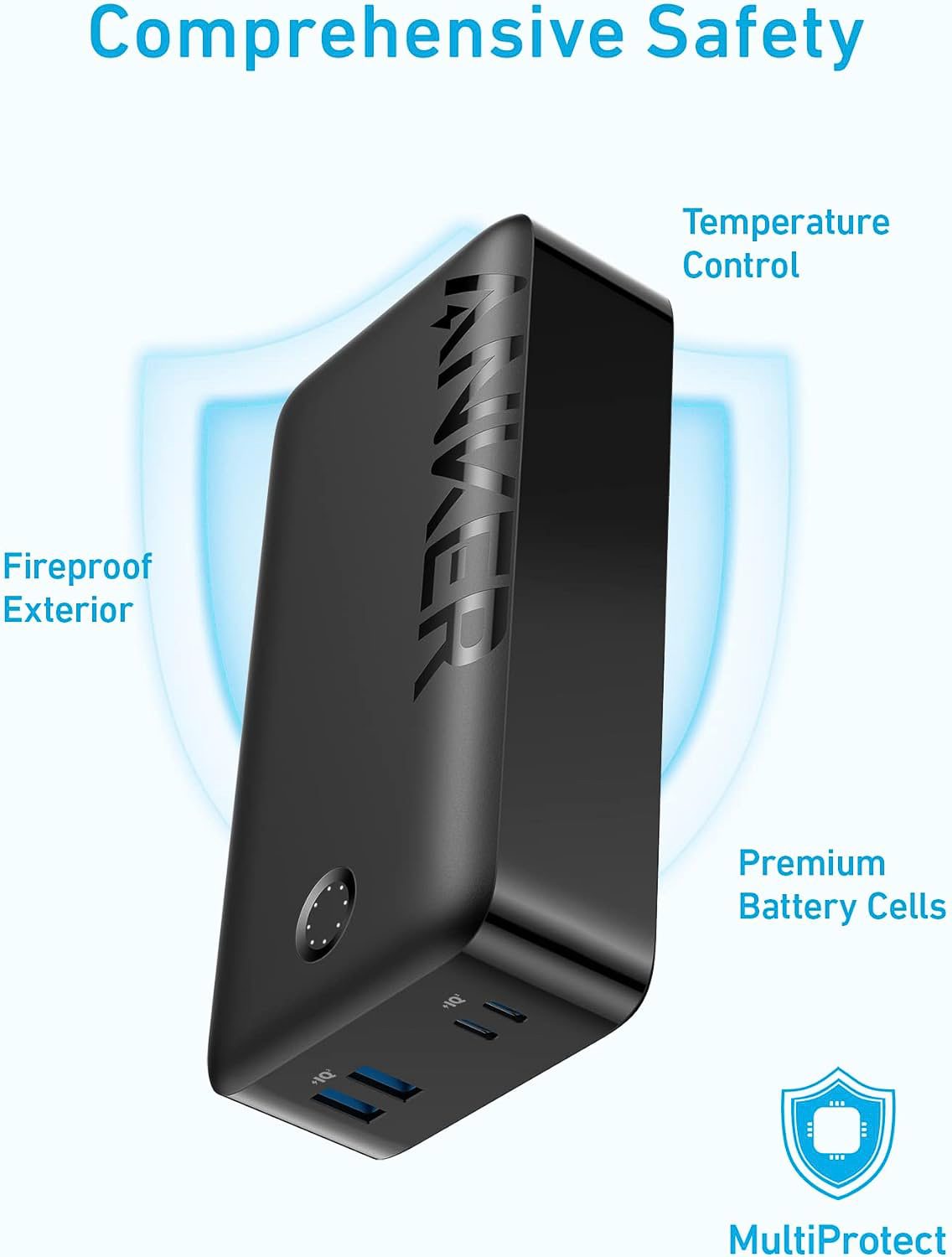 Anker Portable Charger, Power Bank, 40,000mAh 30W Battery Pack with USB-C High-Speed Charging, for MacBook, iPhone iPhone 15/15 Plus/15 Pro/15 Pro