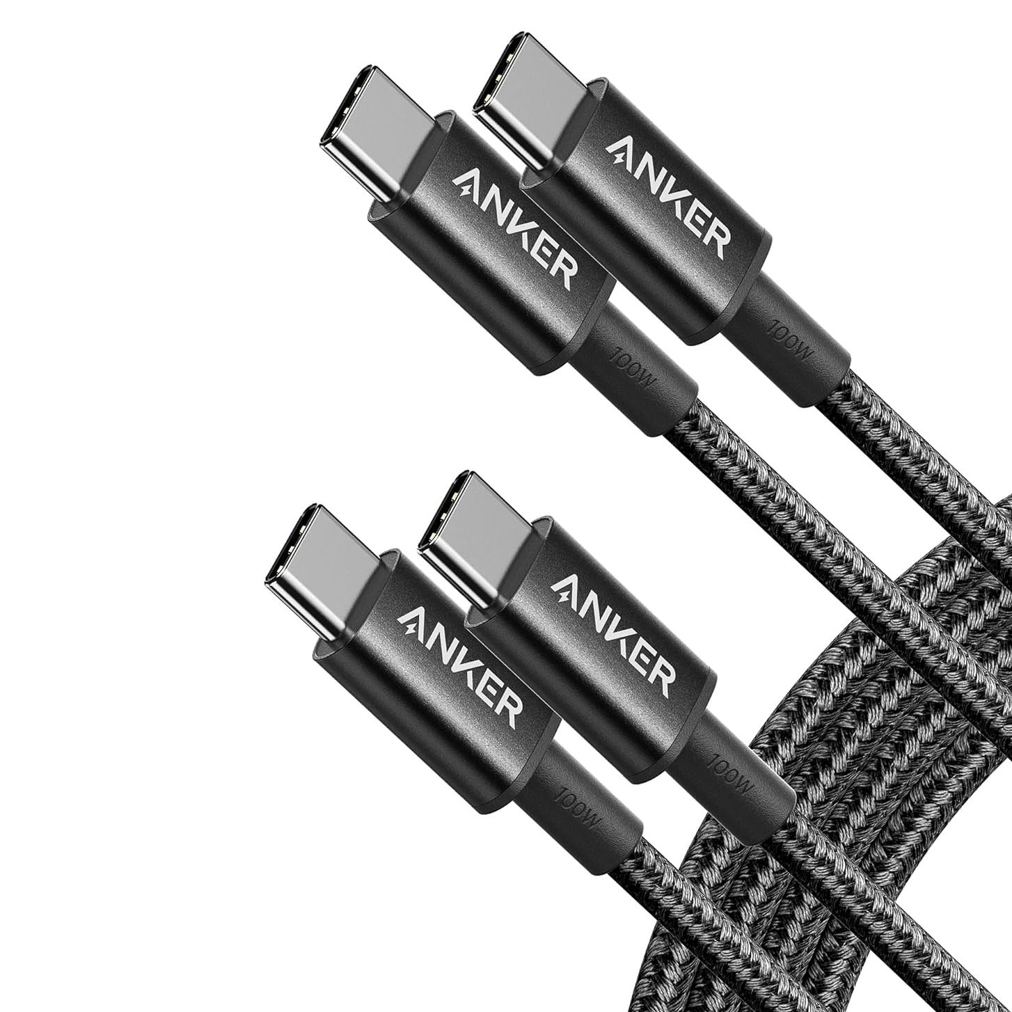 Anker USB C to USB C Cable (6FT) for 100W fast charging, durable nylon design, and secure data transfer for USB-C devices.