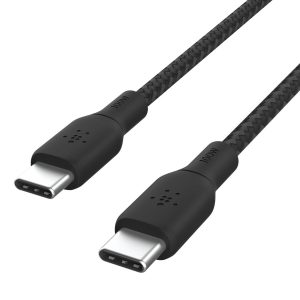 Belkin BoostCharge 10ft Braided USB-C to USB-C Cable with 100W Power Delivery in Black