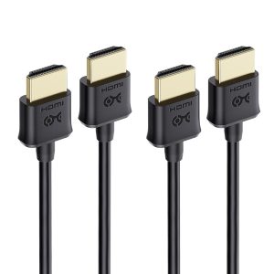 Ultra-slim 4K HDR HDMI cables, 6 ft, 2-pack